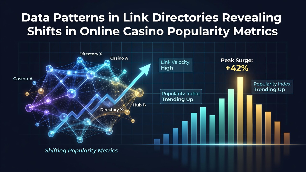 Graph showing data patterns from link directories tracking online casino popularity metrics over time