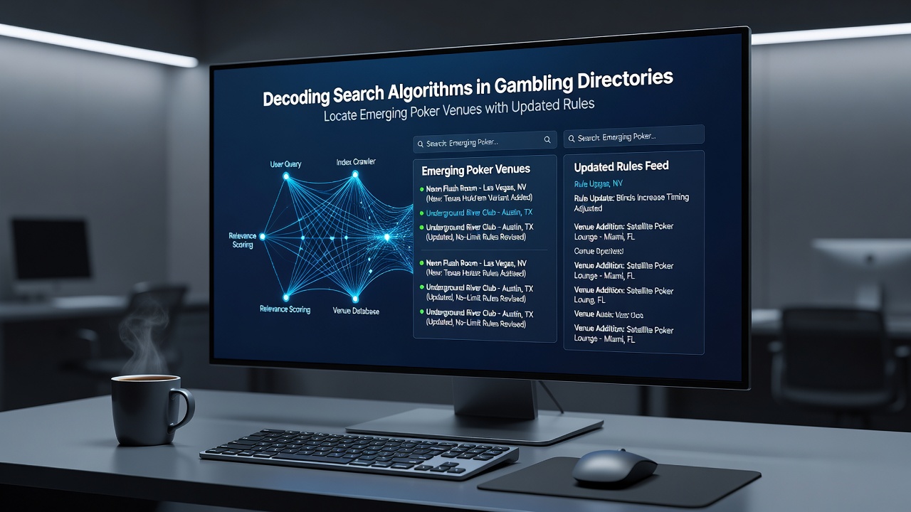 Detailed view of poker venue search results filtered by updated rules and emerging locations