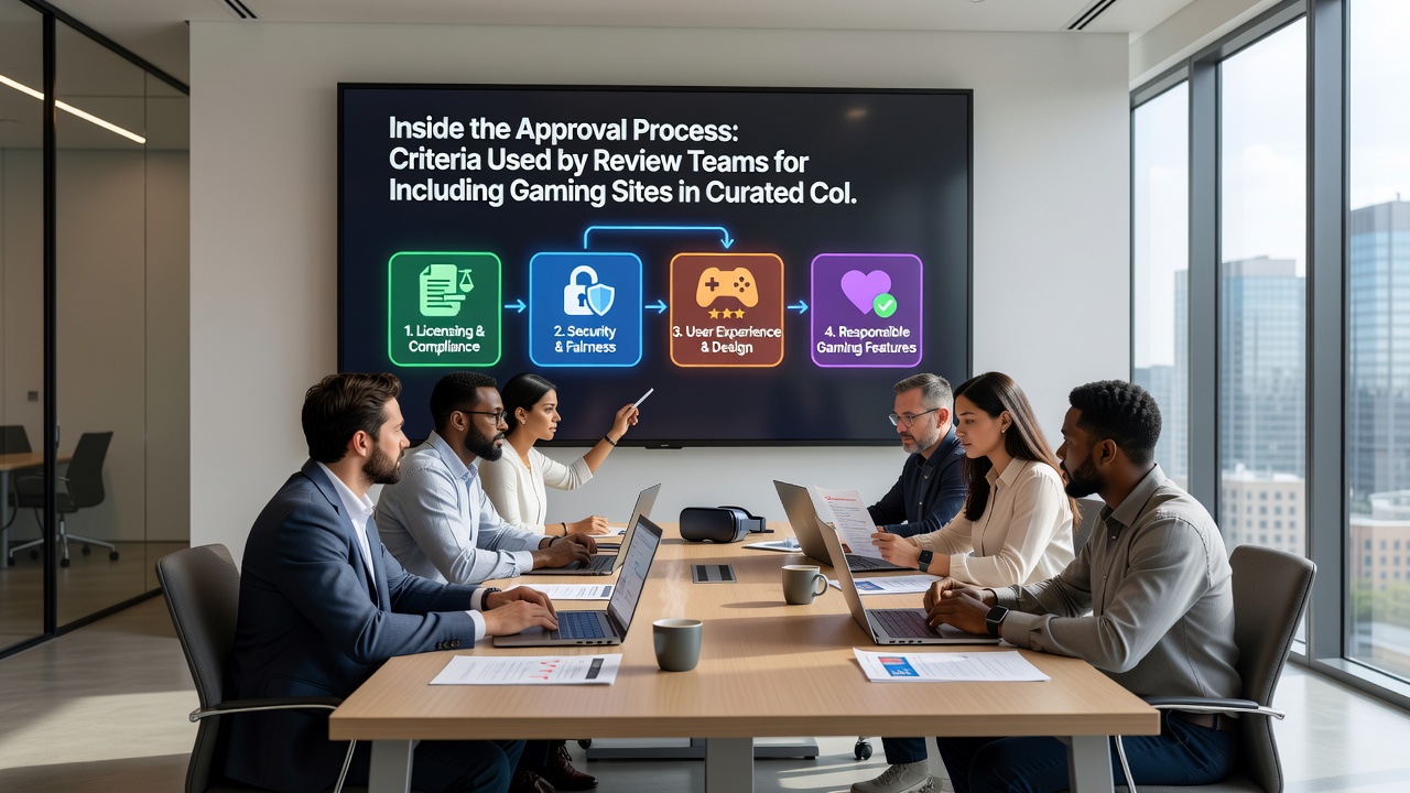 Technical analysts reviewing server logs and certification documents for gaming platform security compliance
